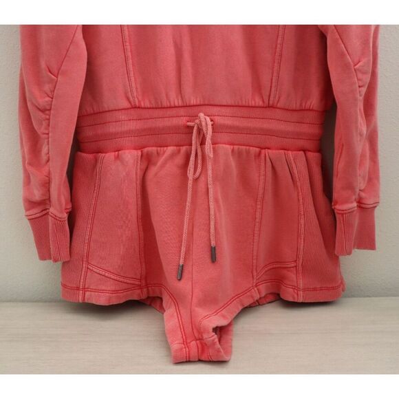 Free People Movement OB2023564 Women's Sz S Hibiscus Pink Intercept Romper - Picture 7 of 16